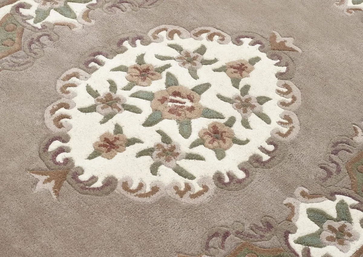 Lotus Premium Traditional Rug Aubusson Wool Heavy - Image 4