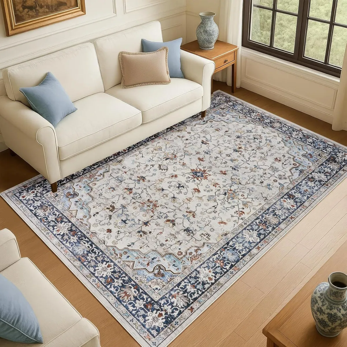 Washable Rugs for Living Room 160x230cm Boho - Image 1