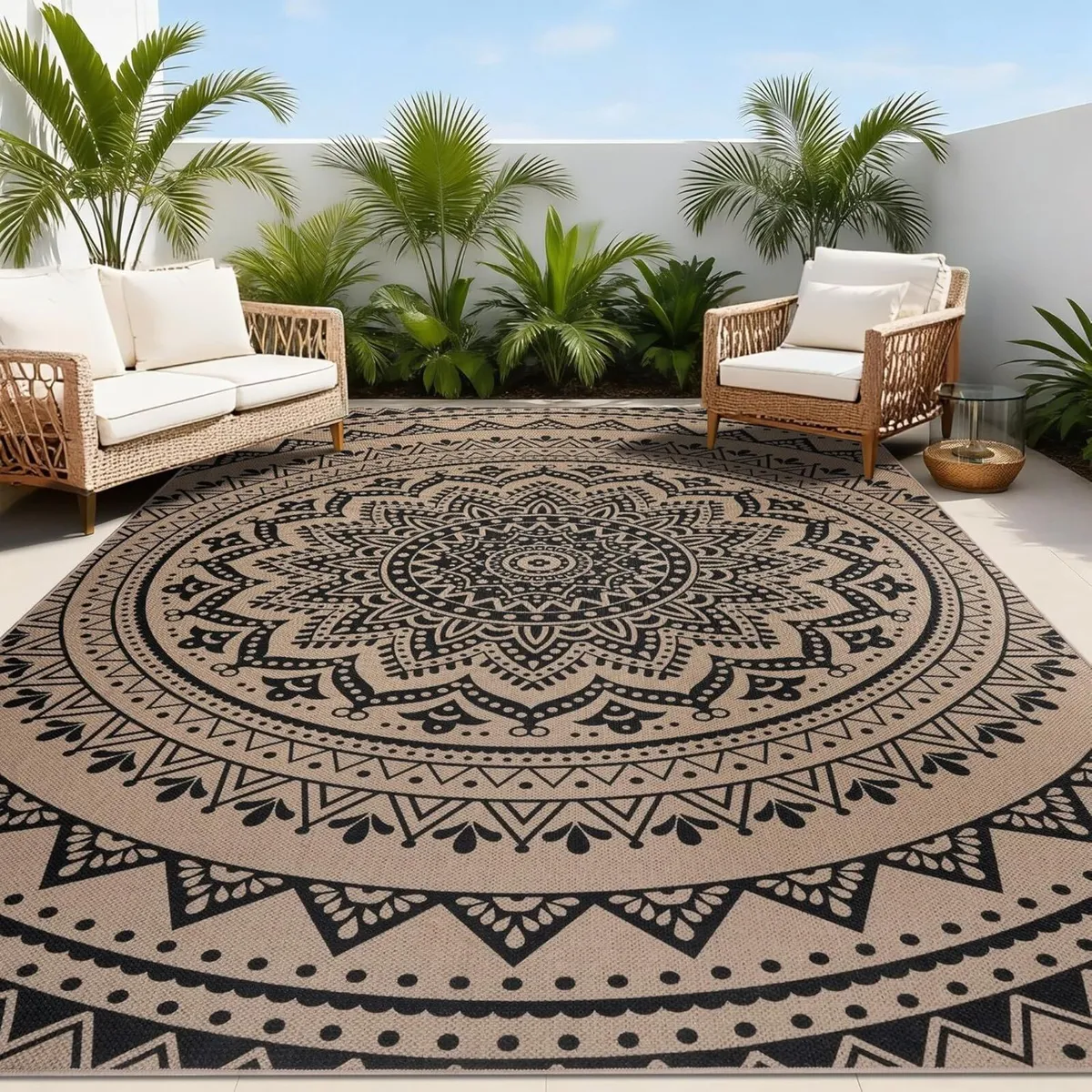Washable Rugs for Living Room 160x230cm Mandala - Image 1