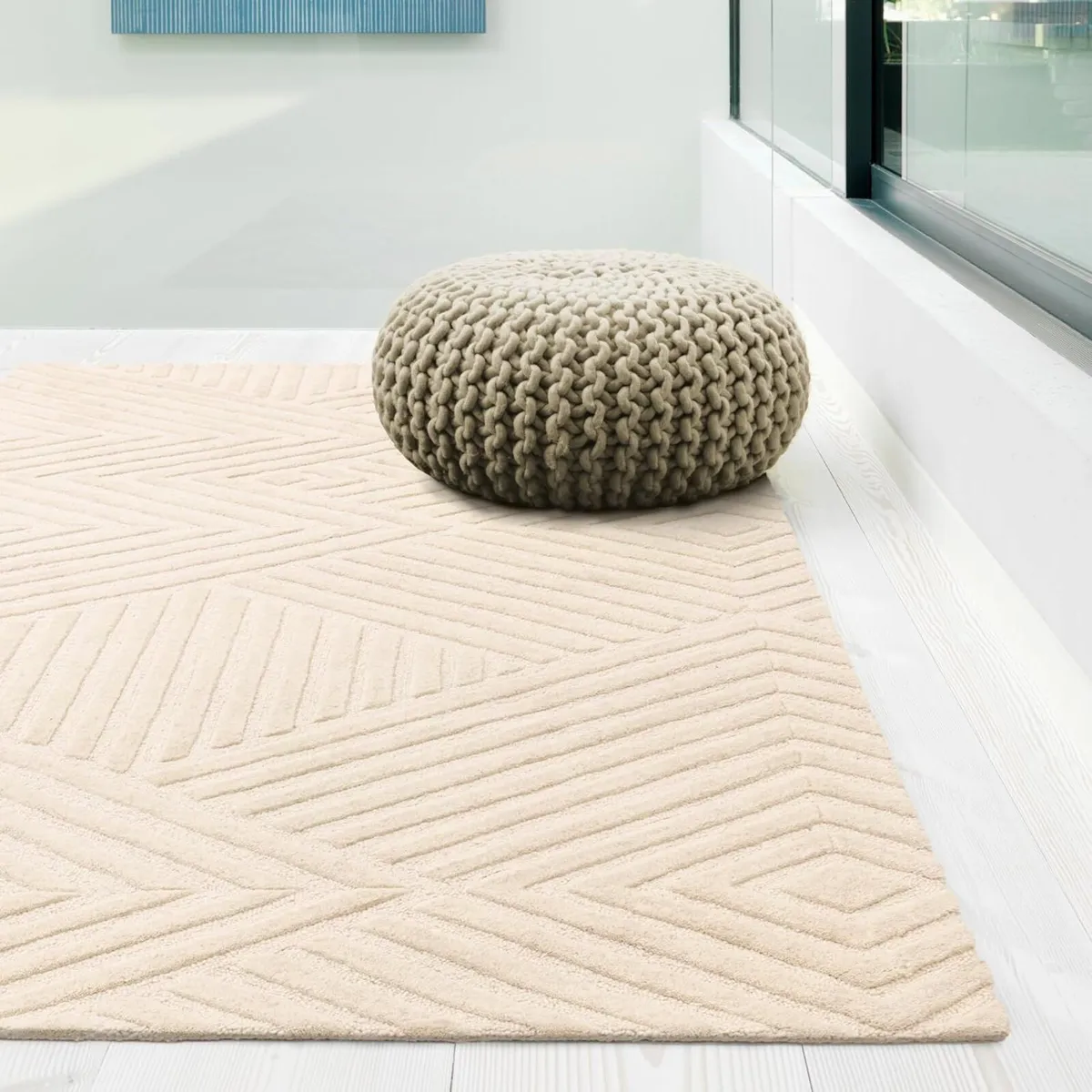 Elara Hand Made Wool Rug for Bedroom Dining - Image 2