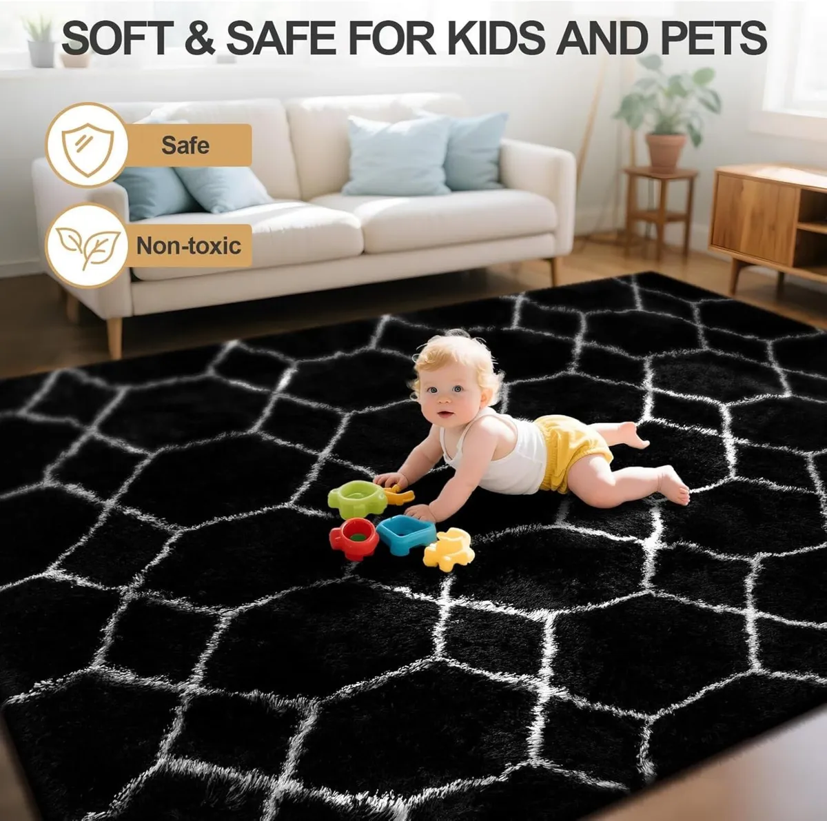 Geometric Rugs Living Room - 200x300cm Extra - Image 4