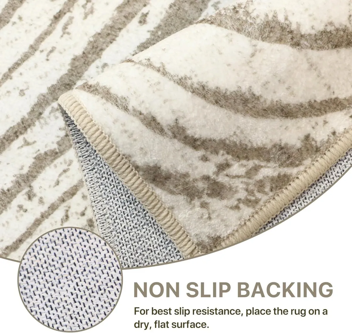 Large Washable Rug for Living Room 200x290cm Area - Image 3