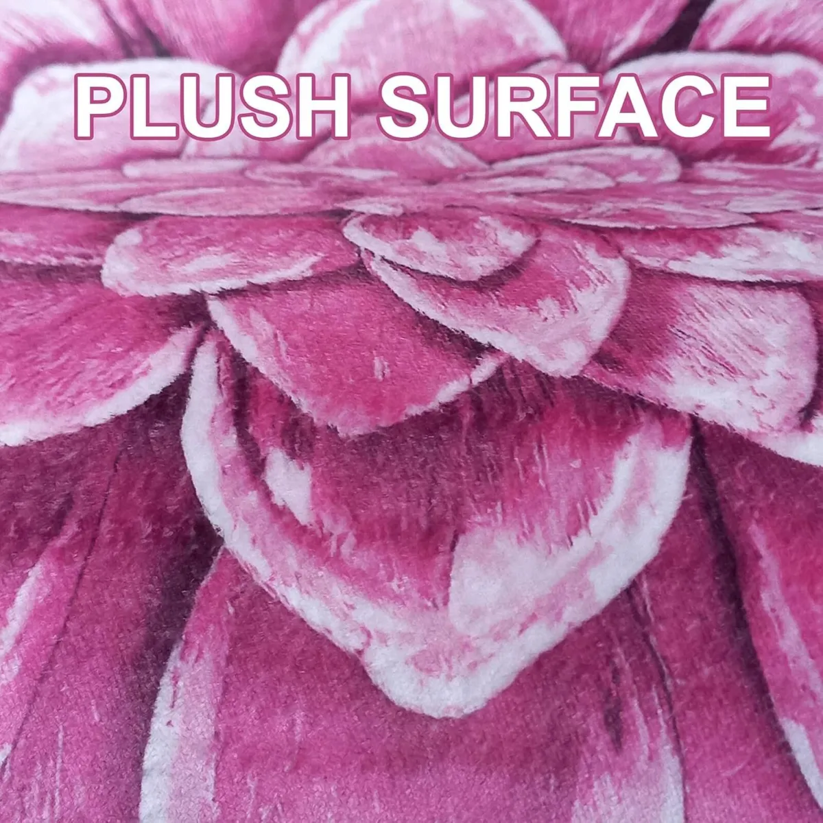 Lotus Shape Rug Pink Plush Soft Flower Carpet - Image 4