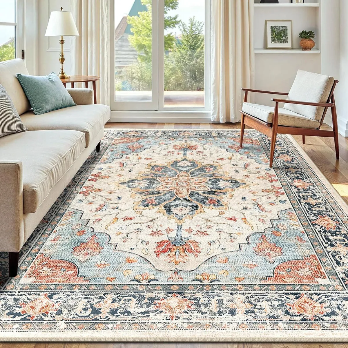 Machine Washable Rugs 150x210 cm Vintage Area Rug - Image 1