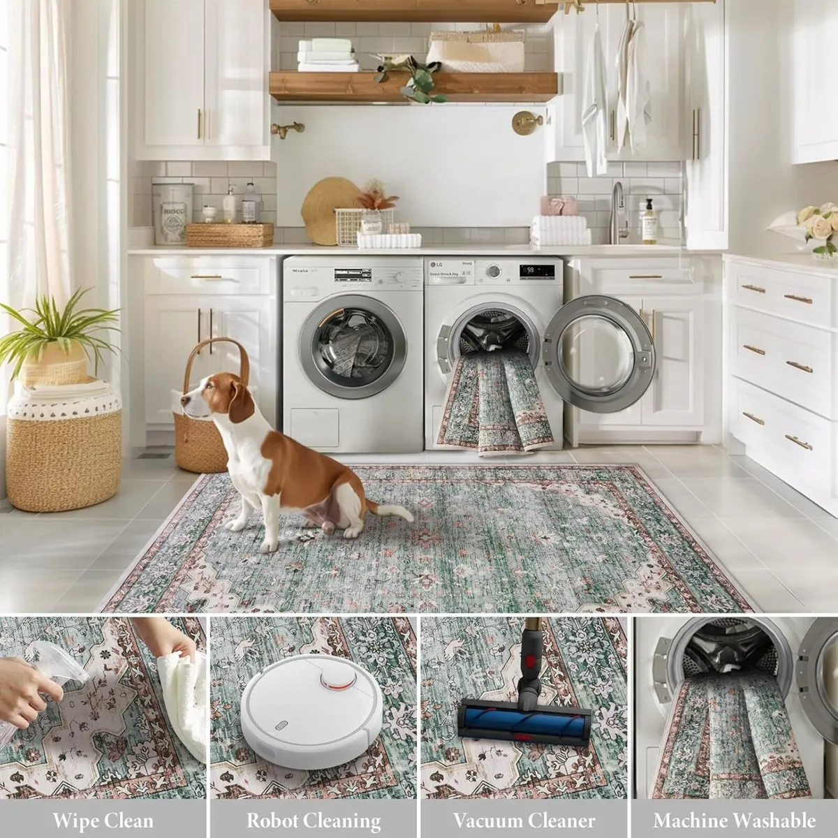 Large Rugs for Living Room 200x290cm Low Pile - Image 3