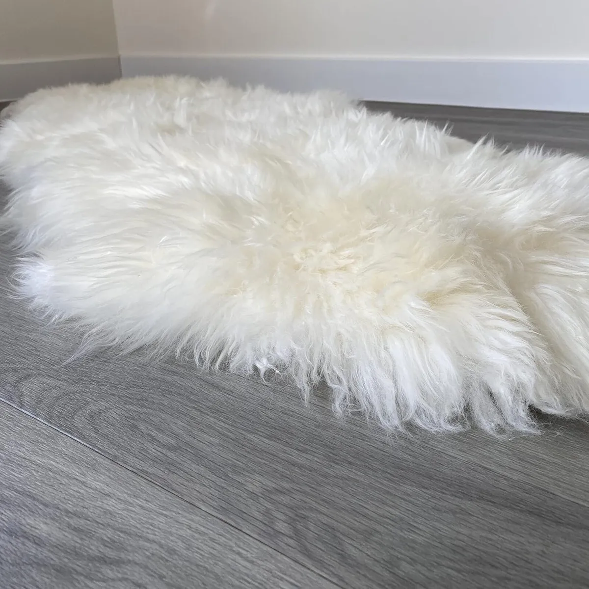Genuine Double Natural Sheepskin Rug with Extra - Image 2