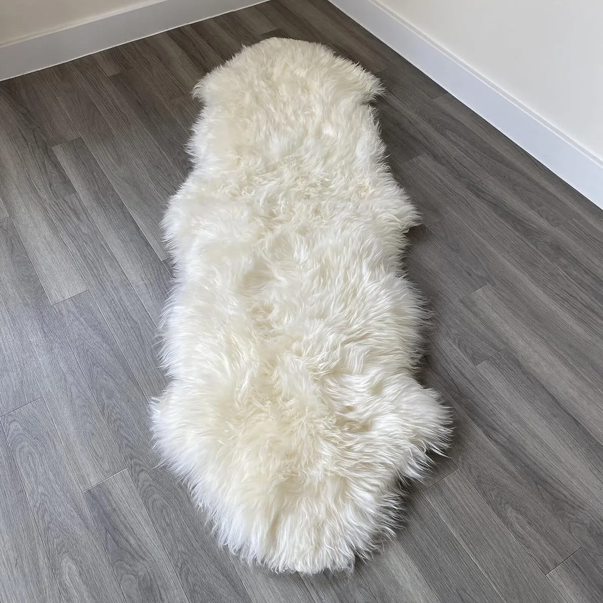 Genuine Double Natural Sheepskin Rug with Extra - Image 3