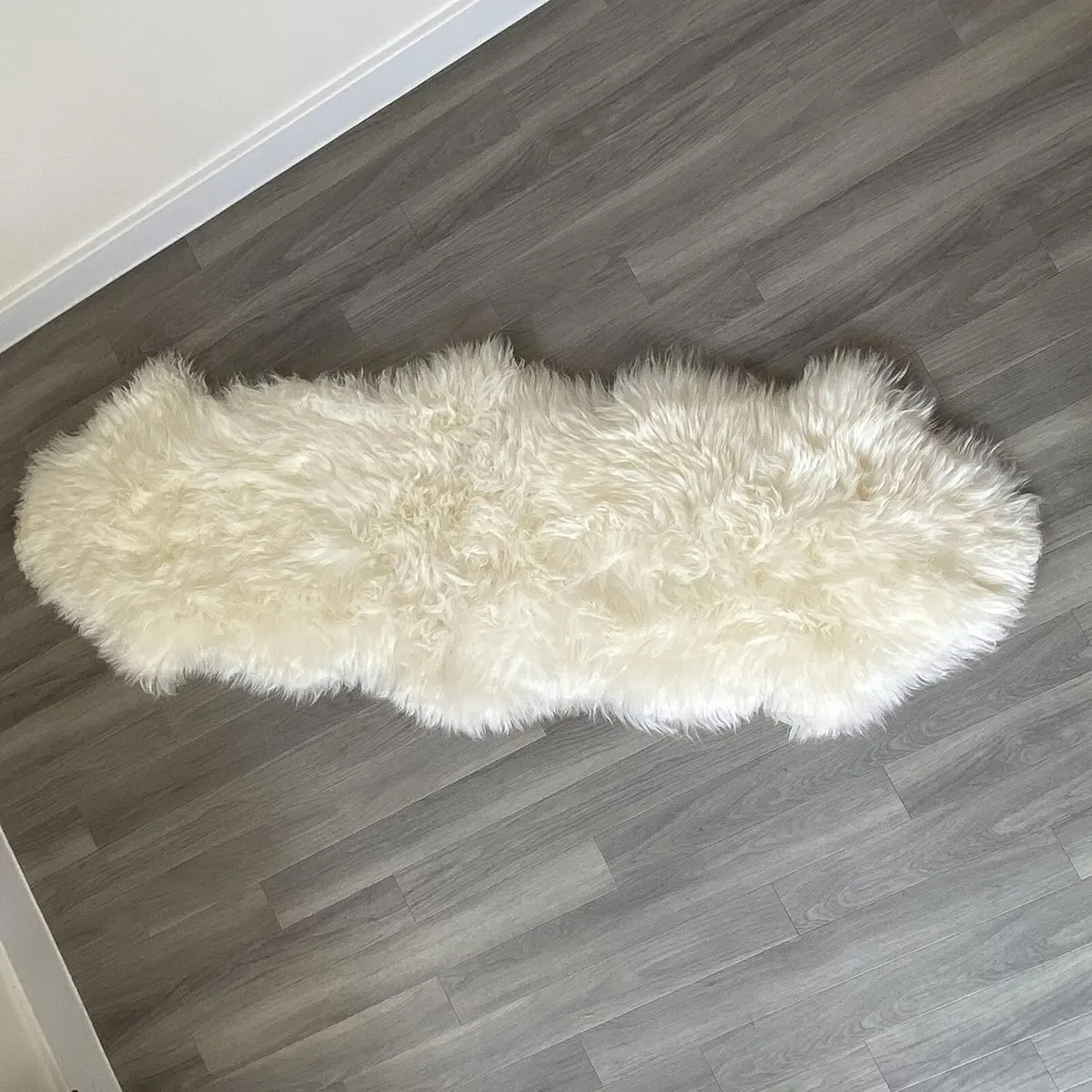 Genuine Double Natural Sheepskin Rug with Extra - Image 4