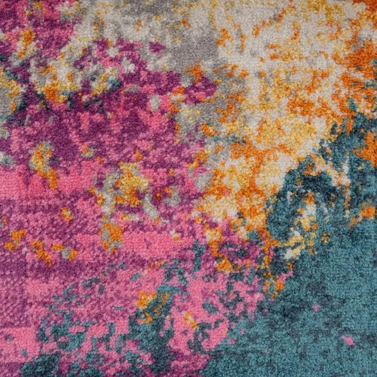 Multicolour Rug Kids Bedroom Teens Colour Splash - Image 4