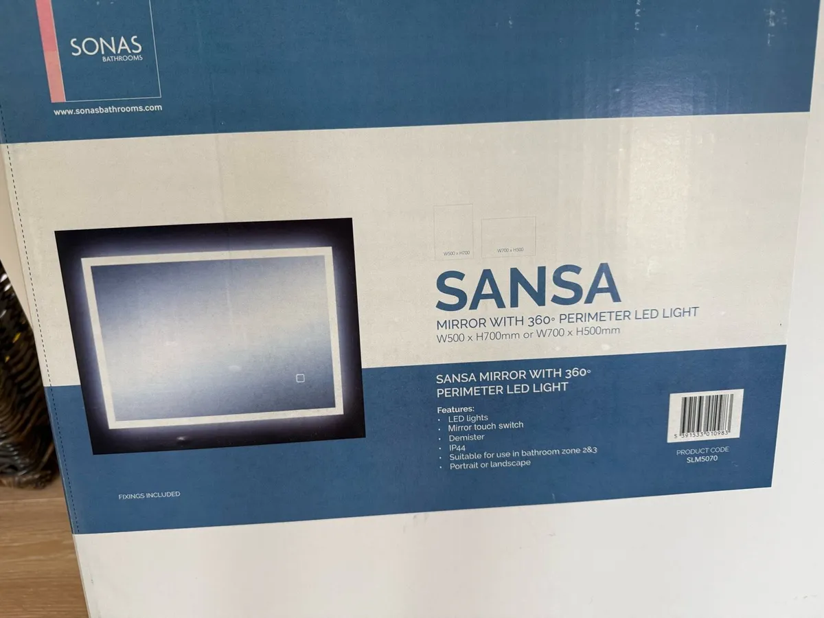 Sonas LED light mirror bathroom - Image 2