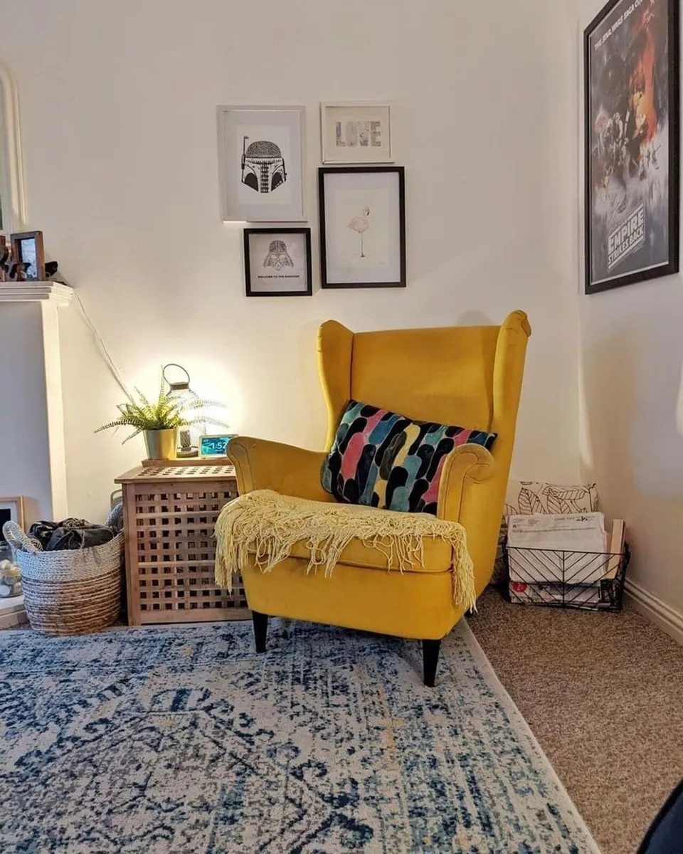 Traditional Soft Navy Blue Rug Durable Distressed - Image 2