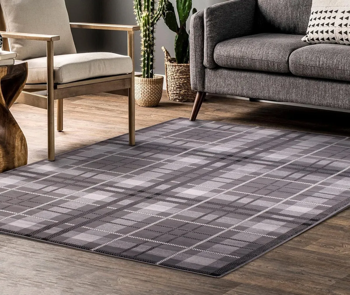 Tartan Rug for Living Room Bedroom Traditional - Image 1