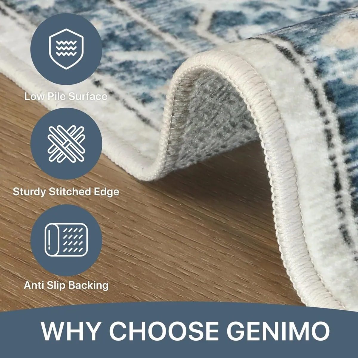 Large Washable Rugs for Living Room 200x290cm - Image 2