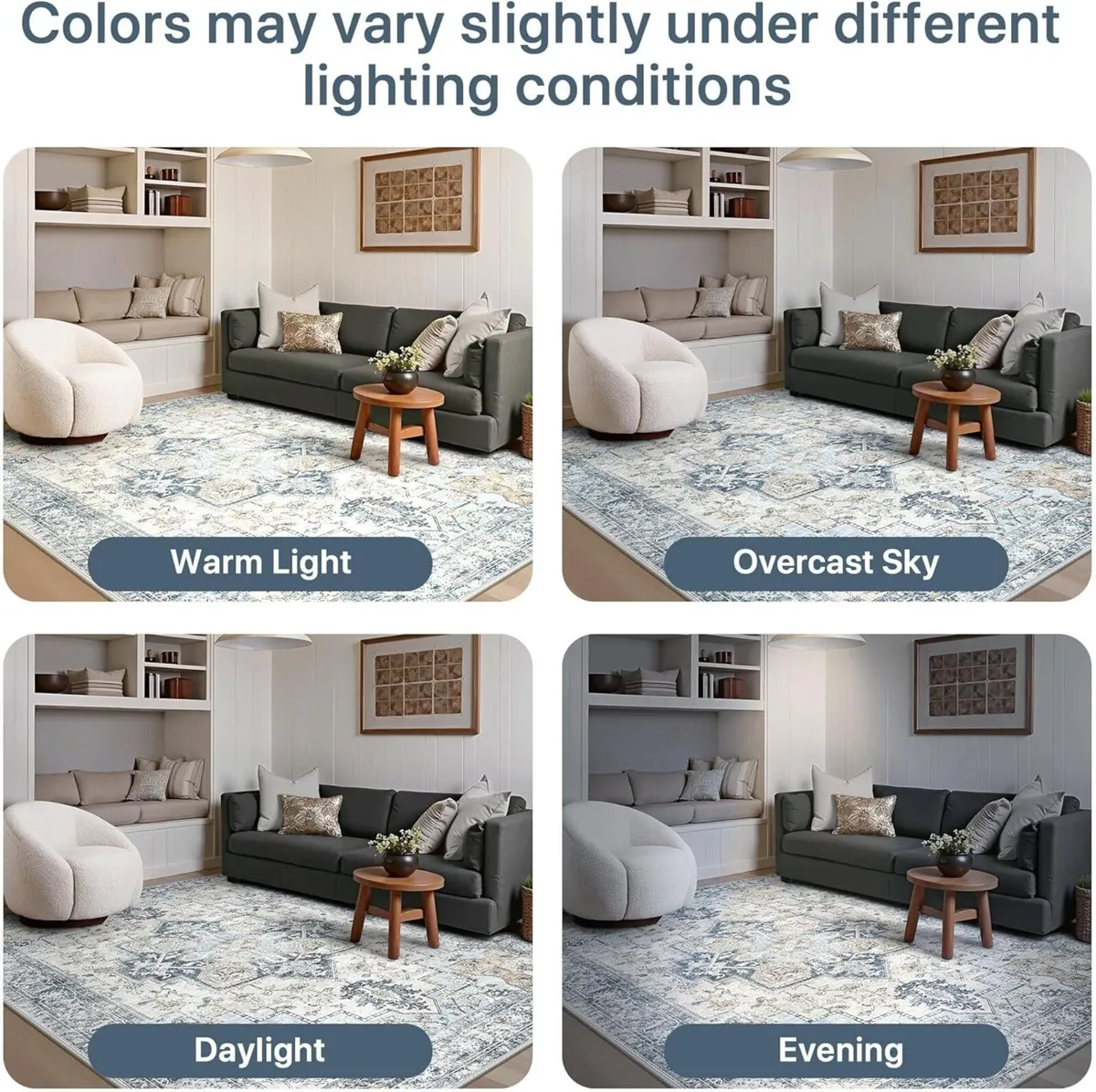 Large Washable Rugs for Living Room 200x290cm - Image 4