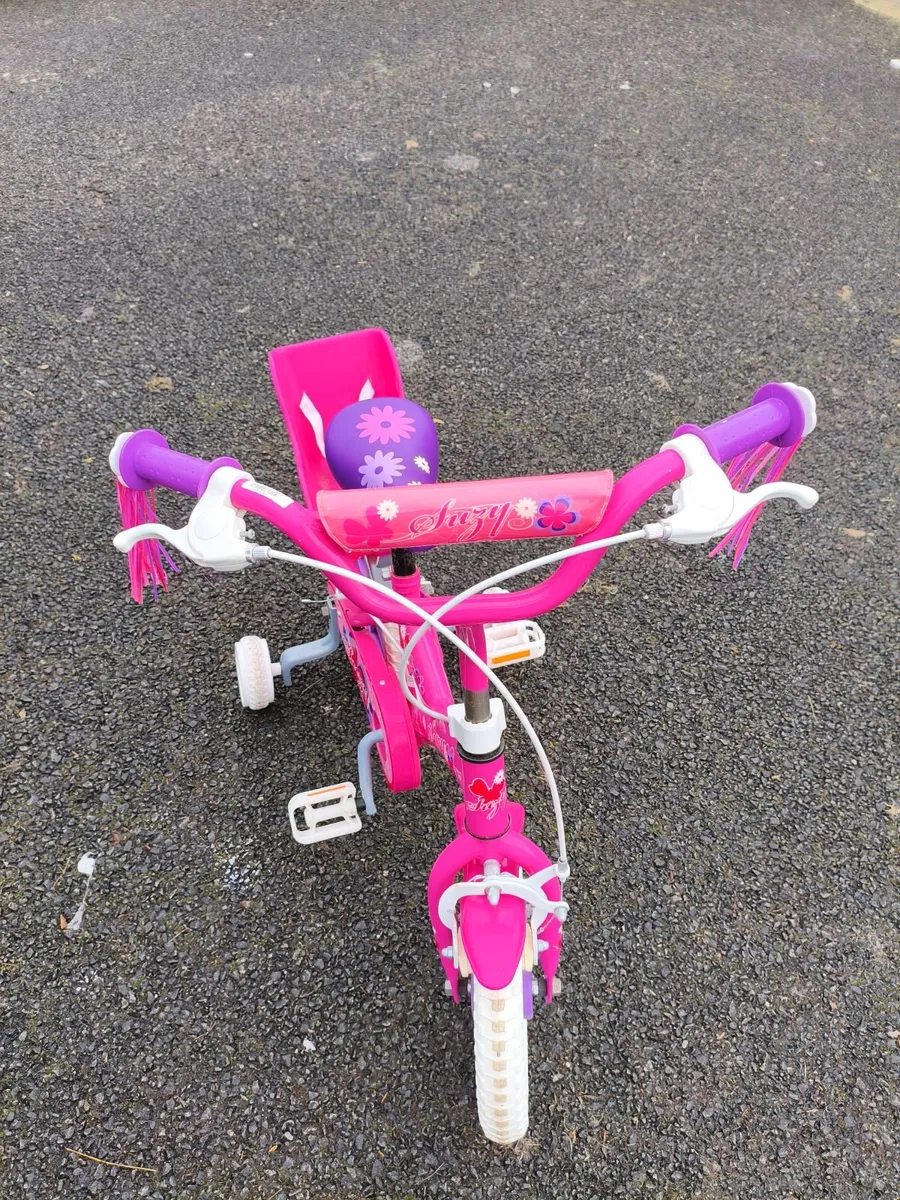 Kids Pink Bike with Stabilizers – Like New - Image 2