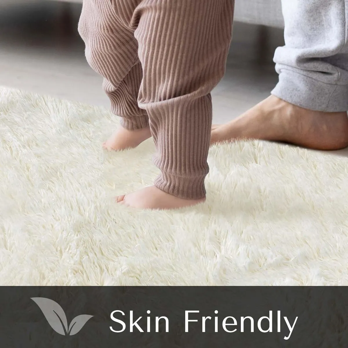 Rugs Living Room 240 x 300 cm Cream Area Rug Anti - Image 2