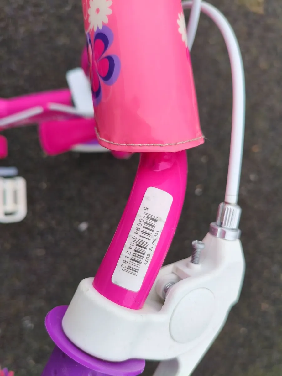 Kids Pink Bike with Stabilizers – Like New - Image 3