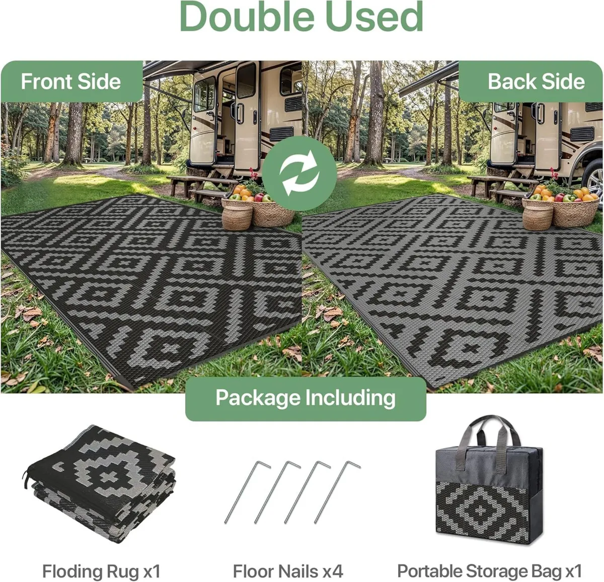 Outdoor Rug 275x365cm – Large Reversible Waterproo - Image 2