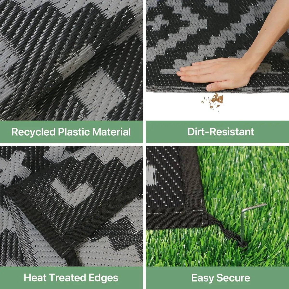 Outdoor Rug 275x365cm – Large Reversible Waterproo - Image 3