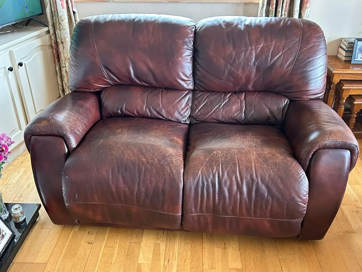 Leather couches set - Image 2