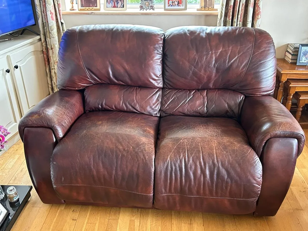 Leather couches set - Image 4