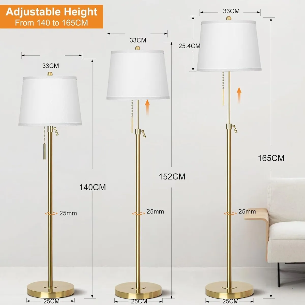 Floor Lamp Modern Lamps for Living Room 55-65 - Image 2