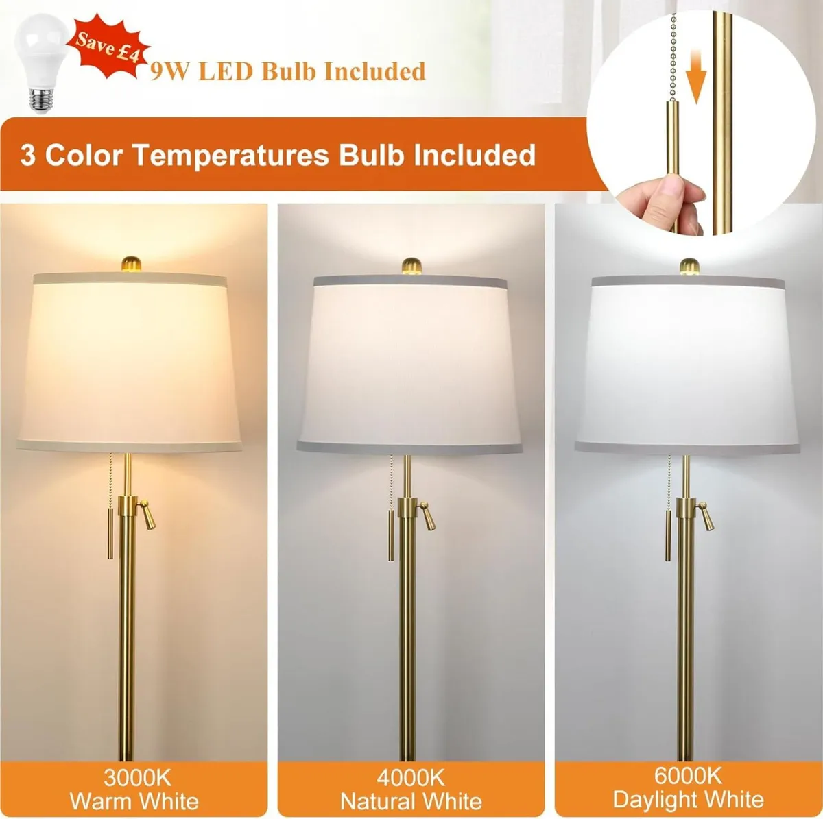 Floor Lamp Modern Lamps for Living Room 55-65 - Image 3