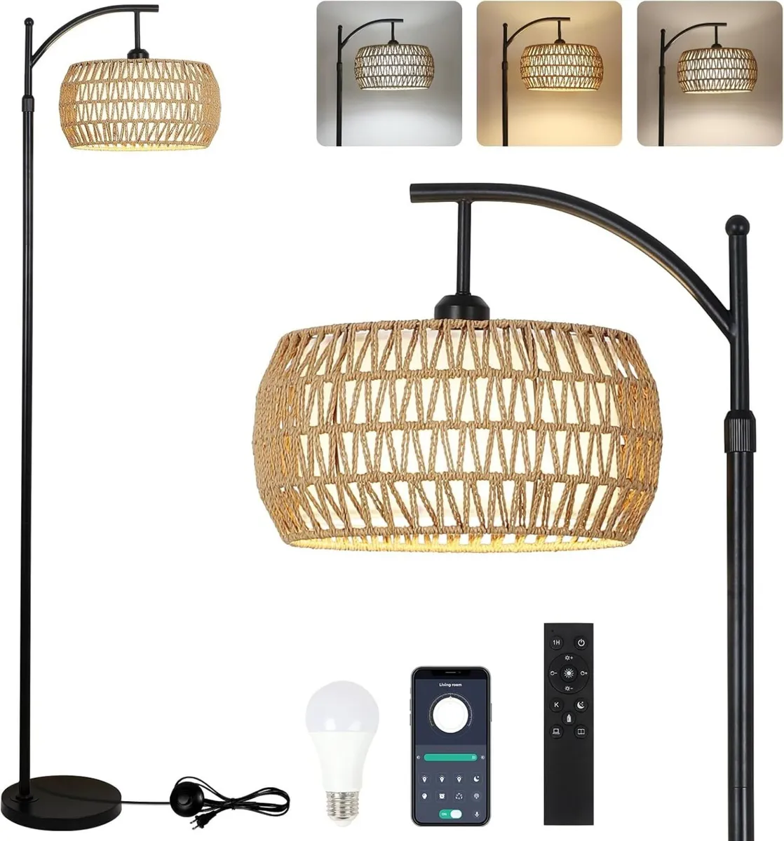 Arc Floor Lamp for Living Room Dimmable Lamps - Image 1