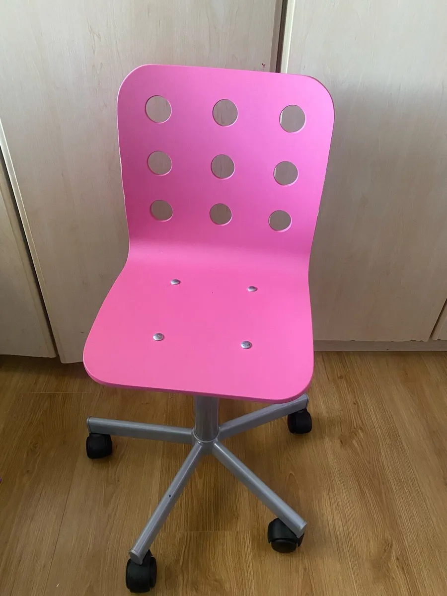 Pink Swivel Desk Chair - Image 1