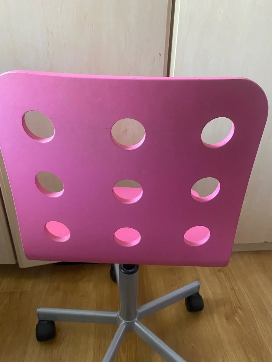 Pink Swivel Desk Chair - Image 3