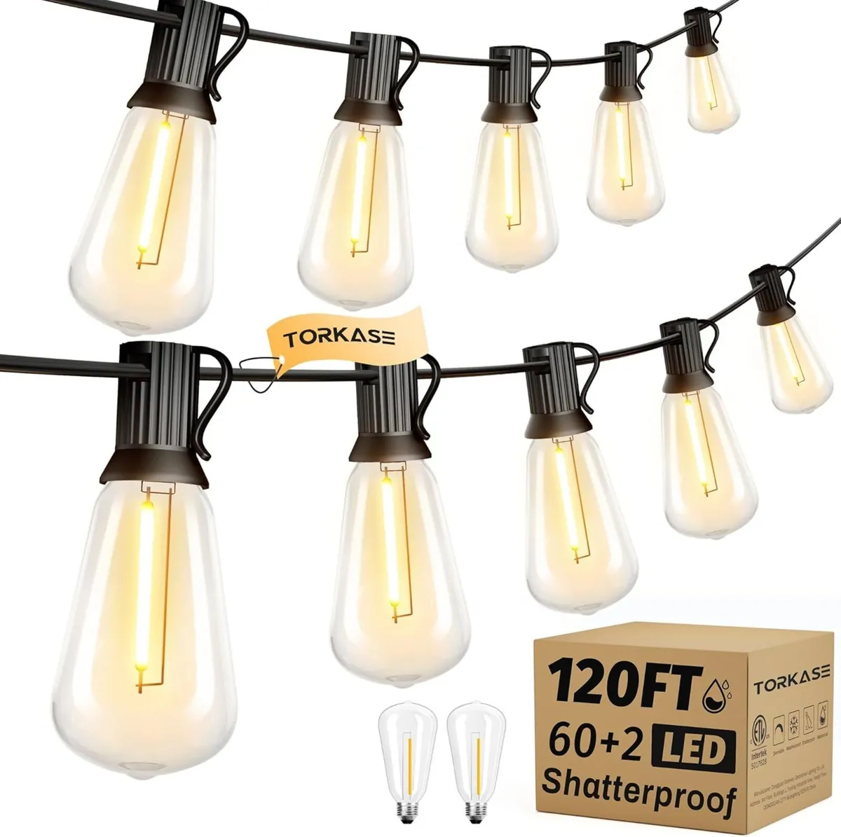 Outdoor String Lights Mains Powered 120FT/36M - Image 1