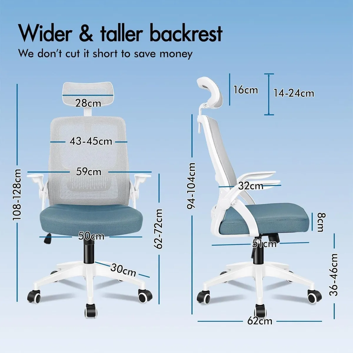 Ergonomic Office Chair with Headrest High Back - Image 2