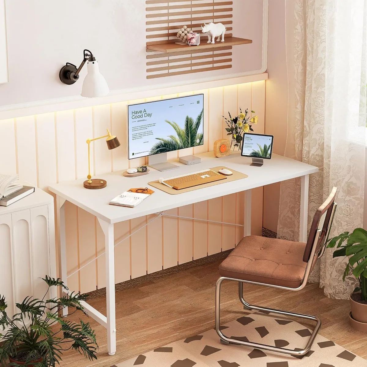 Desk 120 x 48 cm Small Computer Office Table for - Image 2