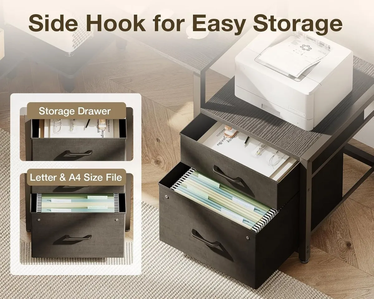 Corner Desk with Drawers 140x80 cm L Shaped - Image 4