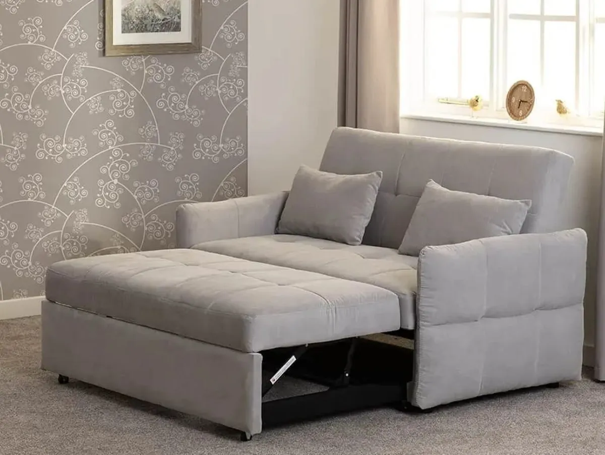 Luna Dark Grey & Light Grey Pull Out Sofa Bed - Image 2