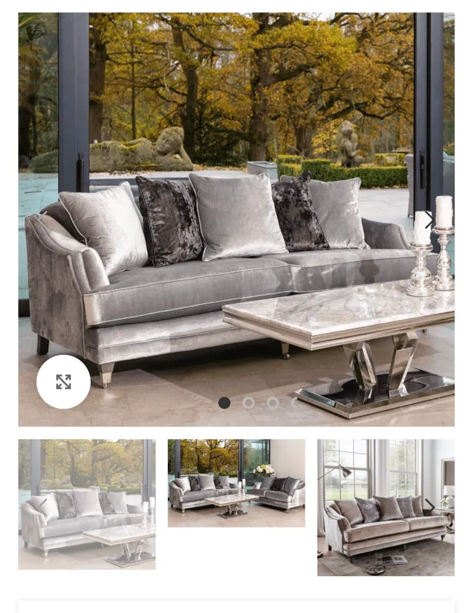 Sofa set Belvedere 4 seater sofa & Cuddler - Image 3