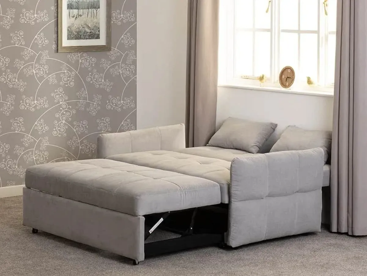 Luna Dark Grey & Light Grey Pull Out Sofa Bed - Image 4
