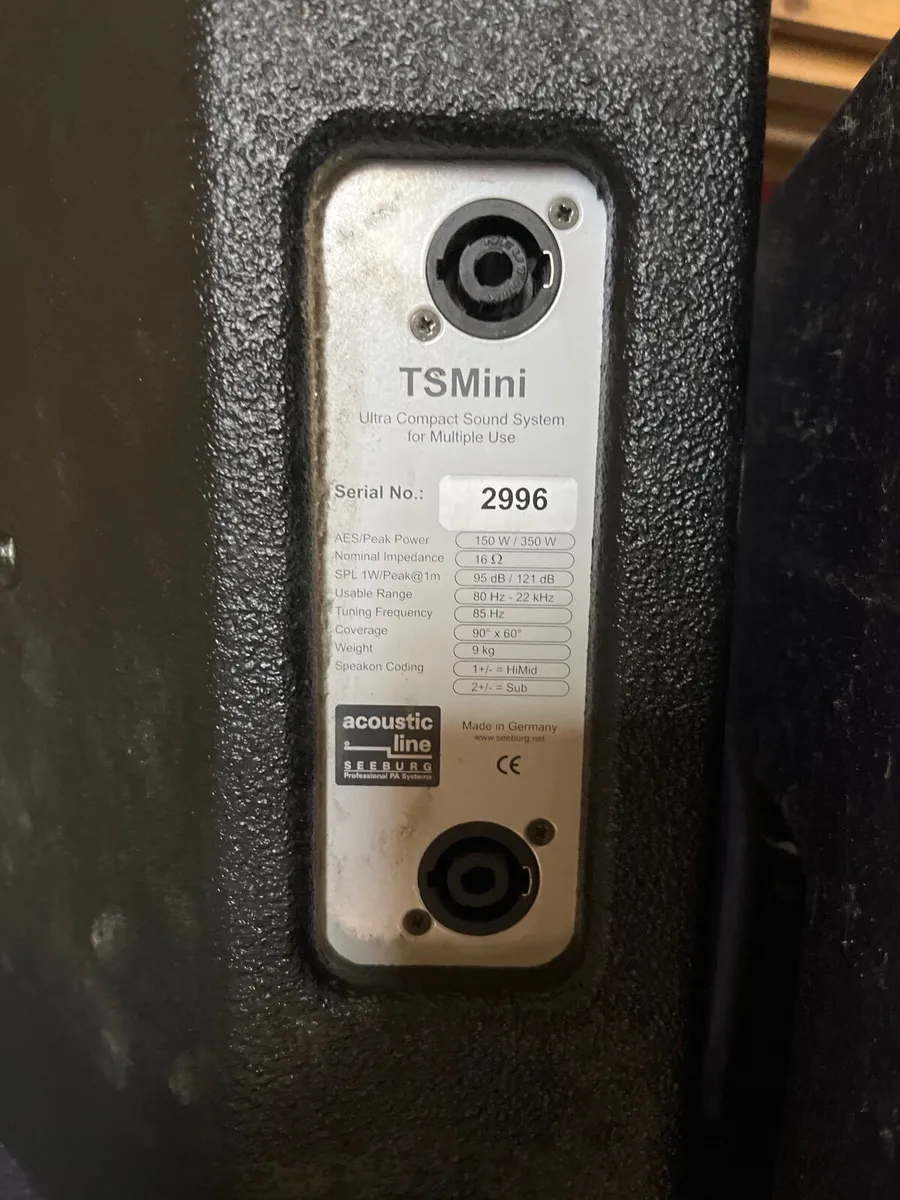 Seeburg Acoustic Line TSMini professional speaker.