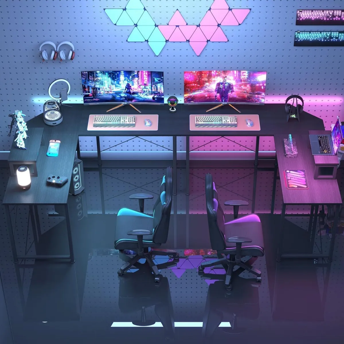 Corner Desk 50 L Shaped Gaming with Removable - Image 4