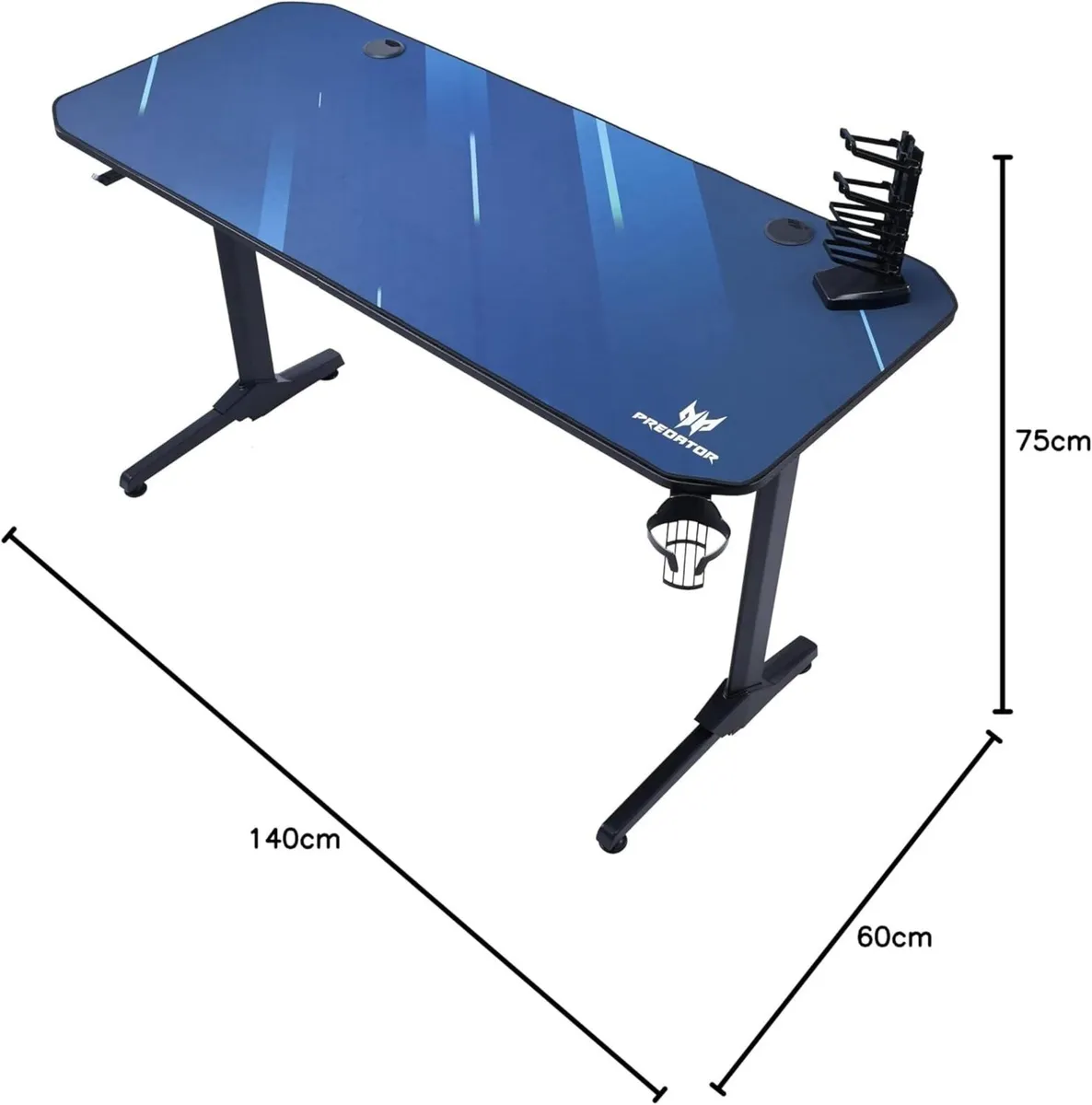 Predator gaming desk - (55 Inch carbon fibre top - Image 3