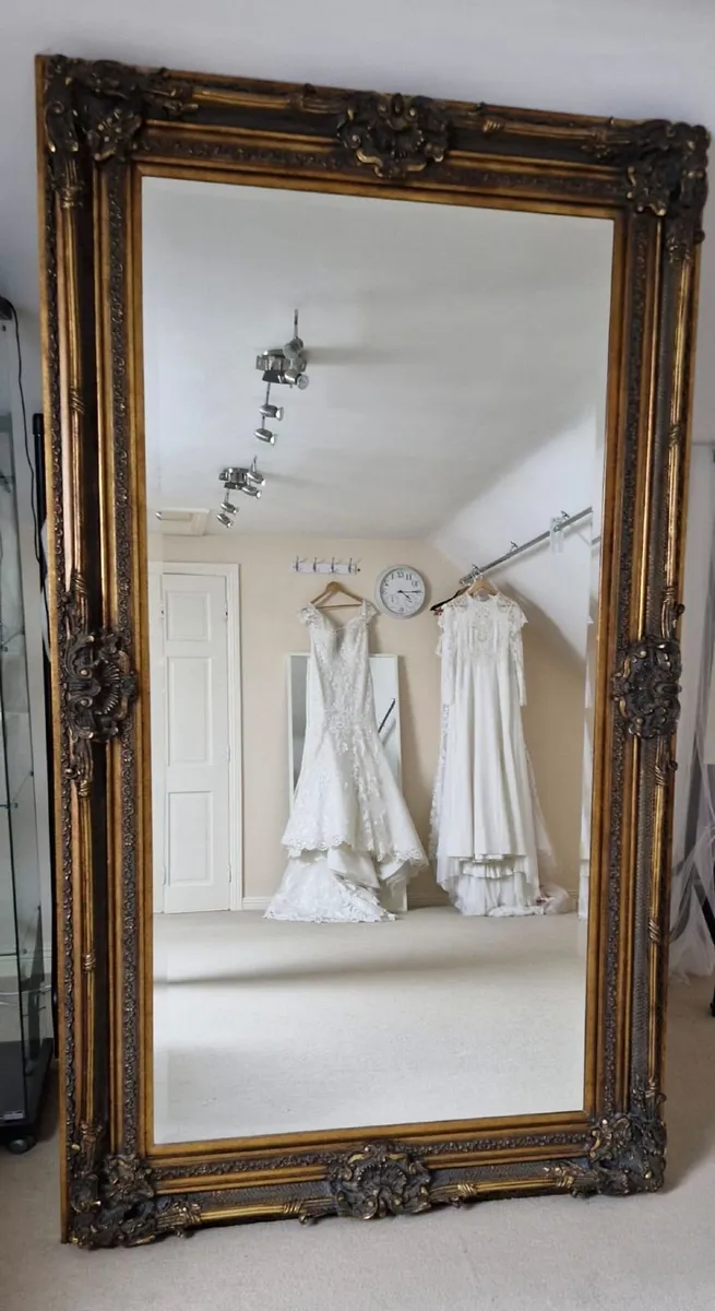 Large 7ft x 5ft ornate gilt mirror - Image 2