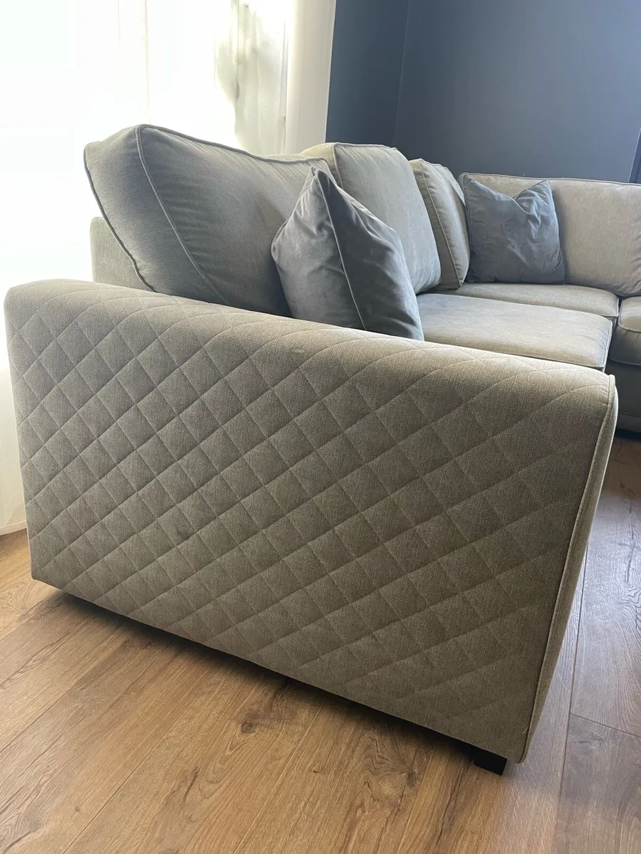 Corner sofa bed & stool - Image 2