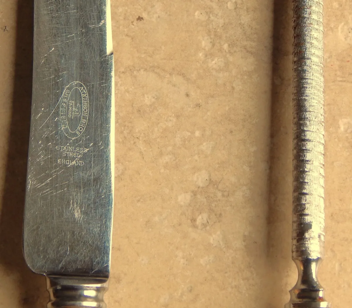 Sheffield Antler Handle Carving Knife & Steel - Image 4