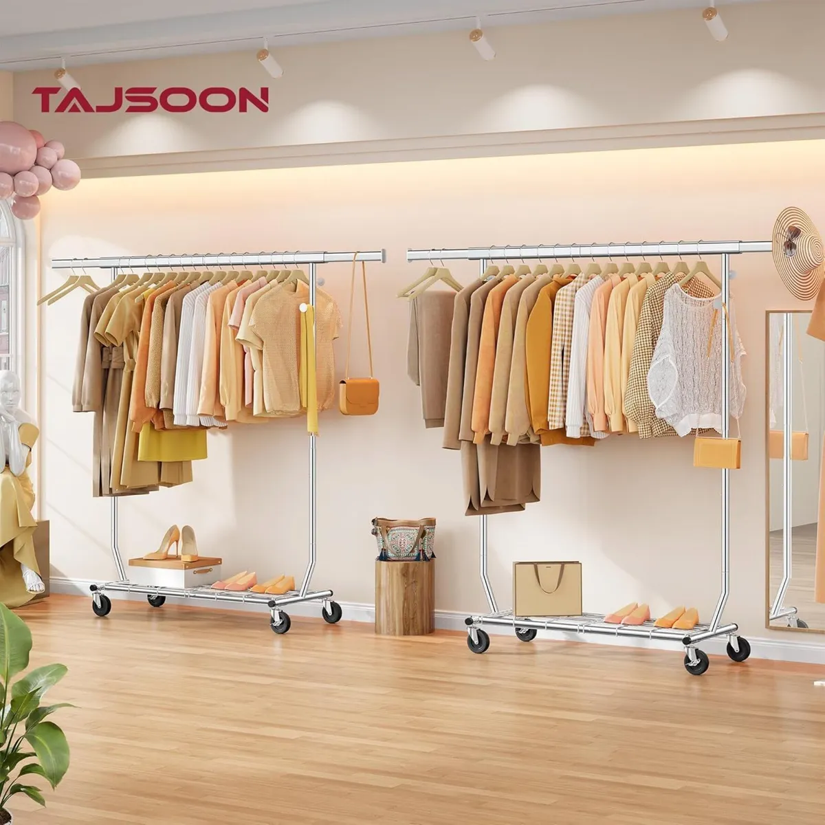 Clothes Rack Heavy Duty Load 350 LBS 73.8' - Image 2