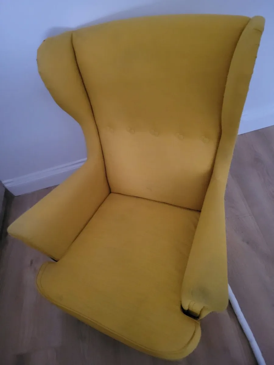 Ikea Strandmon Yellow Armchair - Image 2
