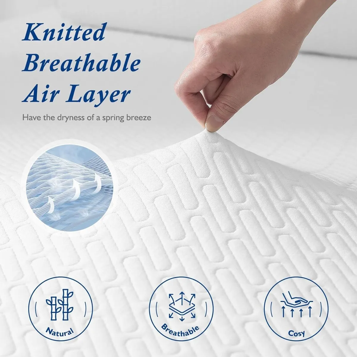 Memory Foam Mattress Topper super king Bed - Image 3
