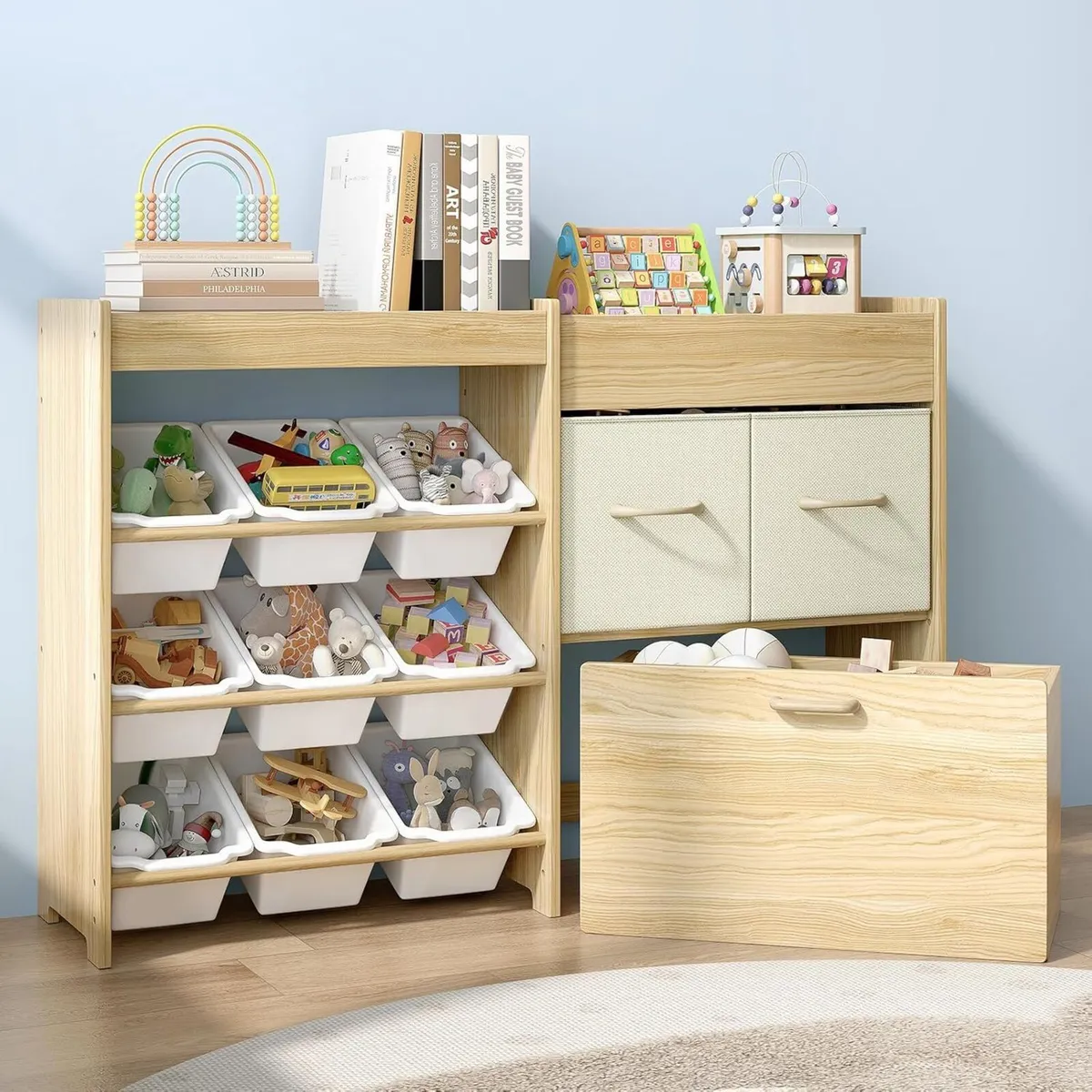 Toy Storage Organizer for Kids 9-Bin with - Image 1
