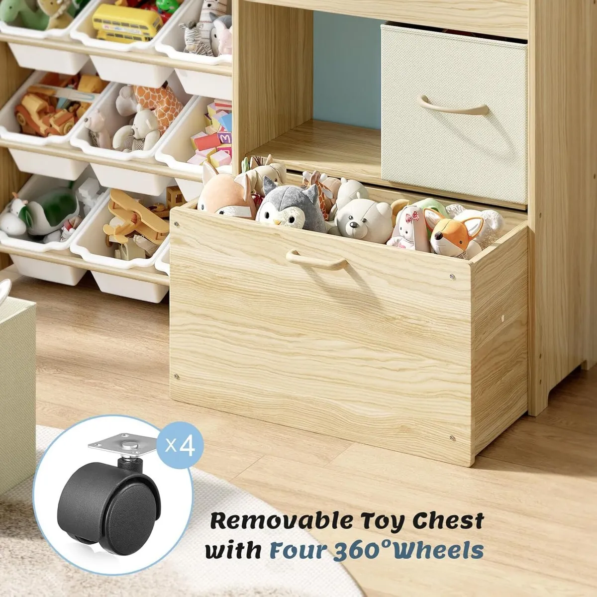 Toy Storage Organizer for Kids 9-Bin with - Image 3