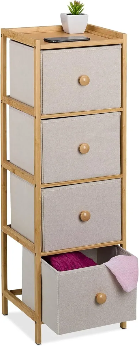Chest of Drawers HWD: 94 x 31 30 cm 4 Fabric - Image 1