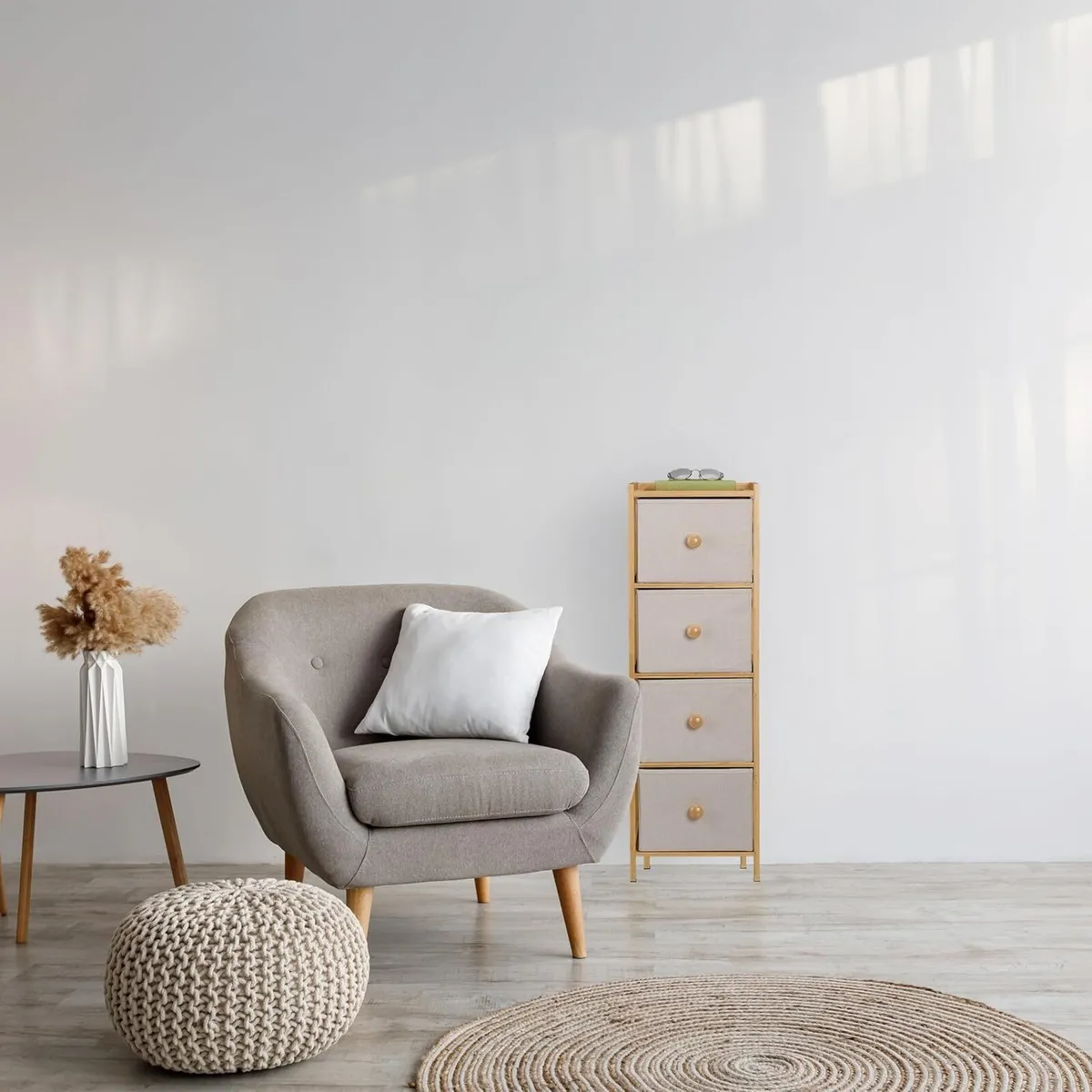 Chest of Drawers HWD: 94 x 31 30 cm 4 Fabric - Image 2